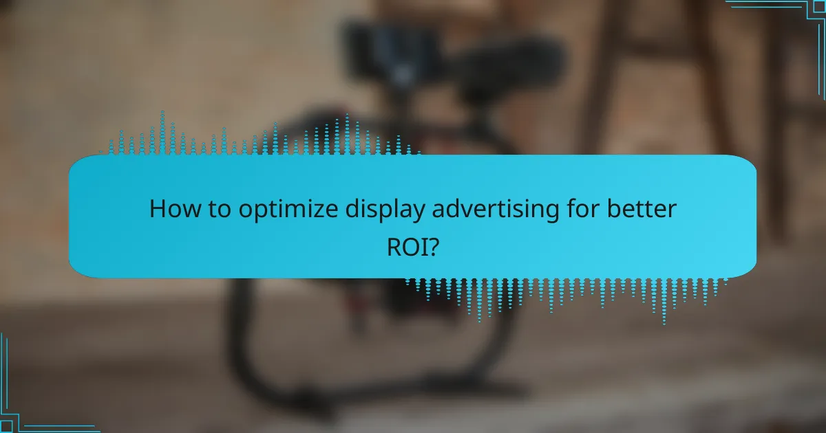 How to optimize display advertising for better ROI?