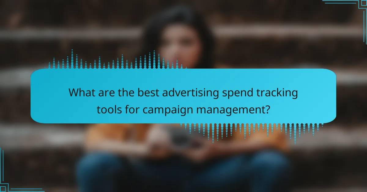 What are the best advertising spend tracking tools for campaign management?