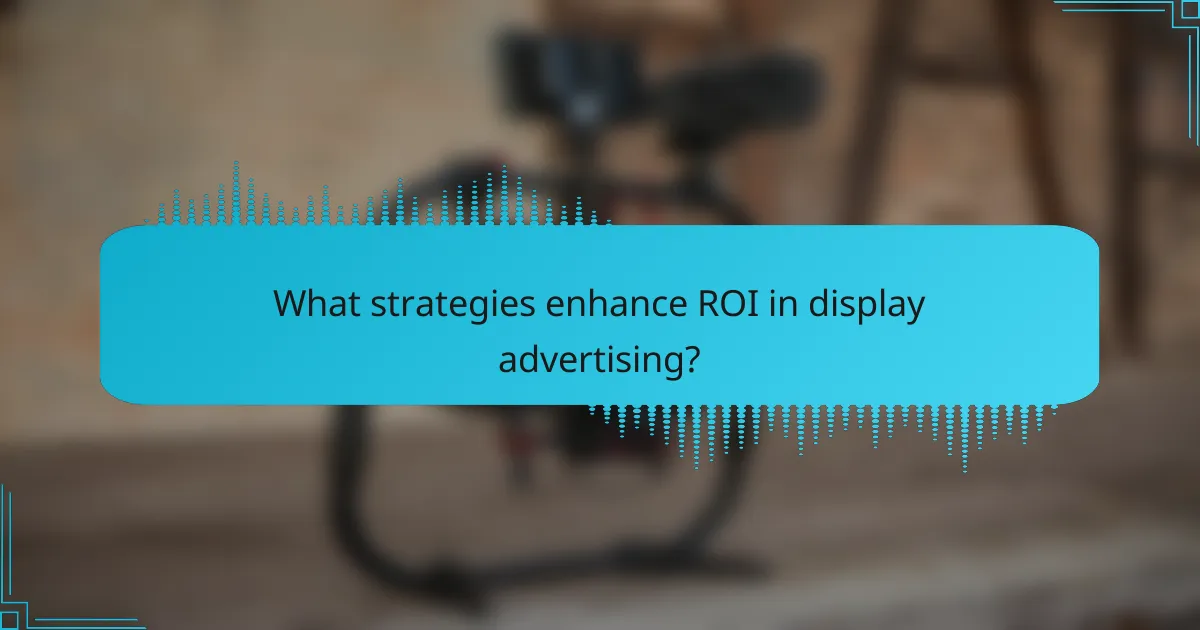 What strategies enhance ROI in display advertising?