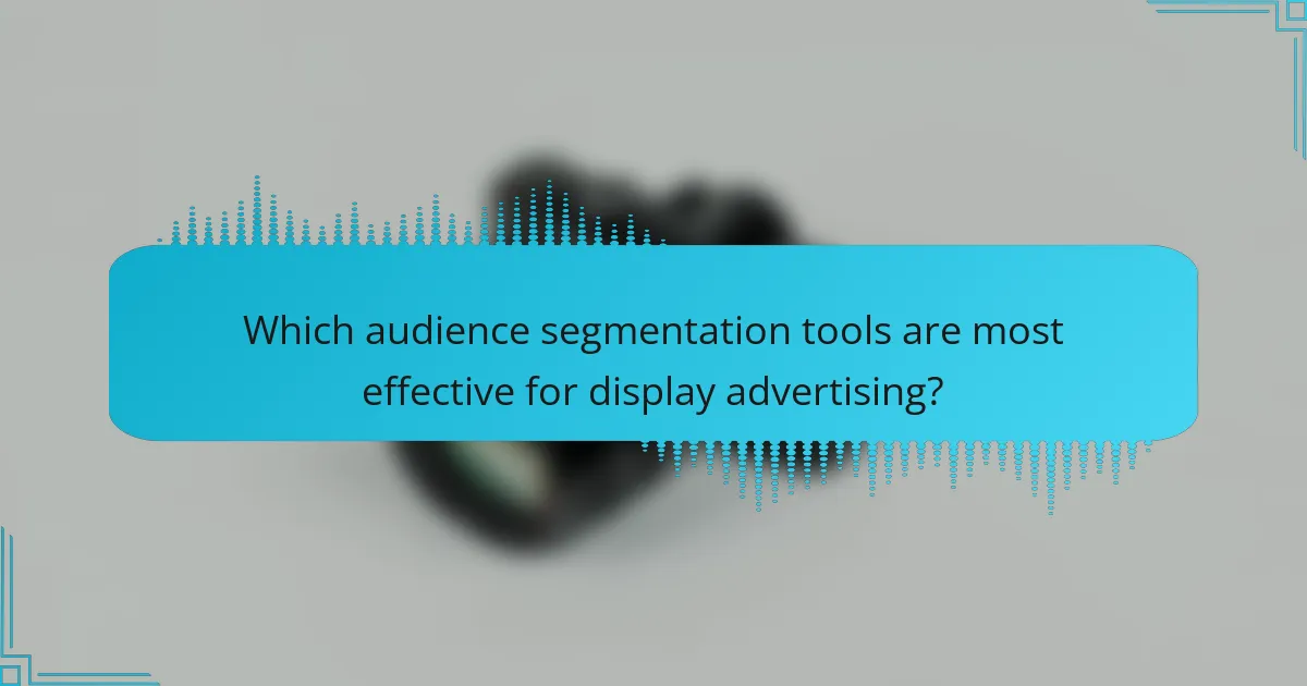 Which audience segmentation tools are most effective for display advertising?